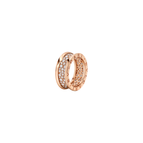 Accedi alla scheda di Bulgari ANELLO B.ZERO1 IN ORO ROSA CON PAV&Eacute; DI DIAMANTI LUNGO LA SPIRALE - AN860150