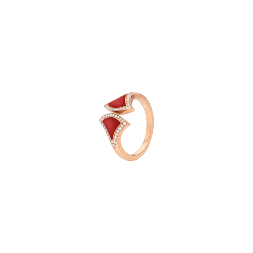 Accedi alla scheda di Bulgari ANELLO DIVINA IN ORO ROSA CON DIAMANTI E CORNIOLA - AN859849
