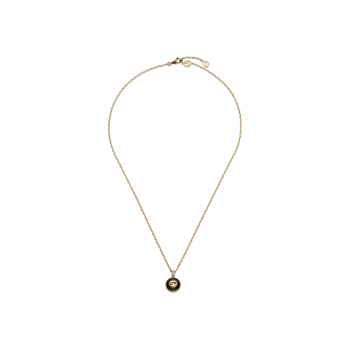 Accedi alla scheda di Gucci COLLANAA CATENA GUCCI INTERLOCKING IN ORO GIALLO E ONICE - YBB789340001