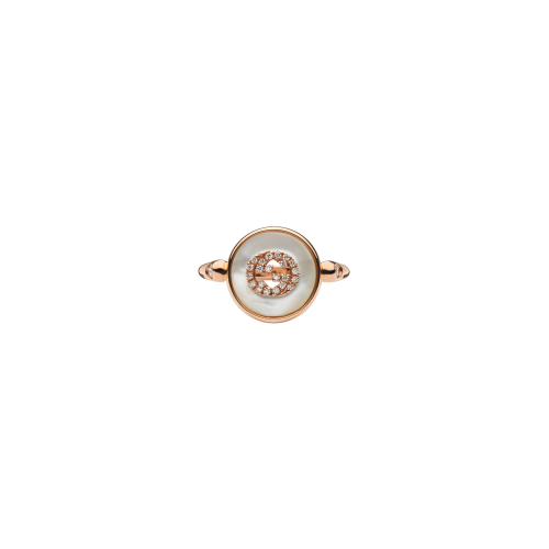 Accedi al prodotto correlato Gucci ANELLO GUCCI INTERLOCKING IN ORO ROSA CON DIAMANTI - YBC786764001