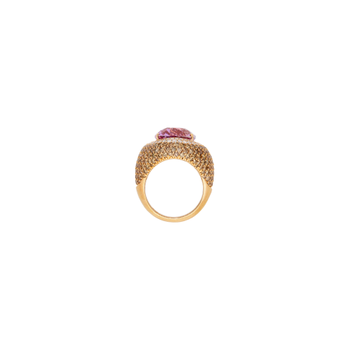 Accedi alla scheda di Bartorelli Italian Jewels ANELLO IN ORO ROSA CON KUNZITE ROSA, DIAMANTI BIANCHI E PAV&Eacute; DI DIAMANTI BROWN - VR08595DDBKUP