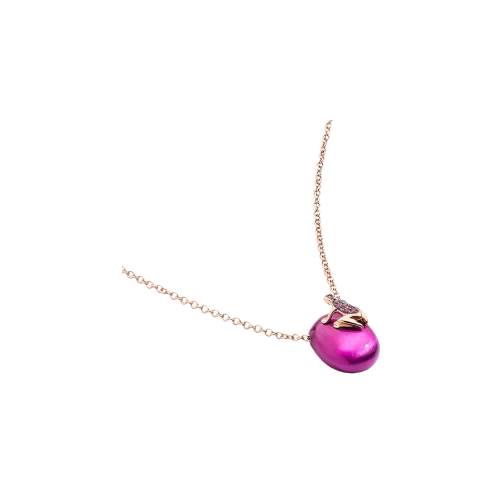 Accedi alla scheda di Dada Arrigoni COLLANA HAPPY FROG CON ELEMENTO FUCSIA METALLIZZATO, ORO ROSA E RUBINI - DHF02CAAFRNRU