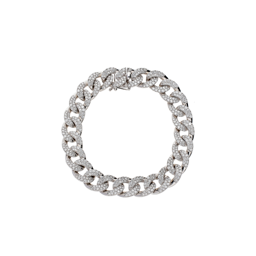 Accedi alla scheda di Bartorelli Italian Jewels BRACCIALE GROUMETTE IN ORO BIANCO FULL PAV&Eacute; DI DIAMANTI - 234-6116