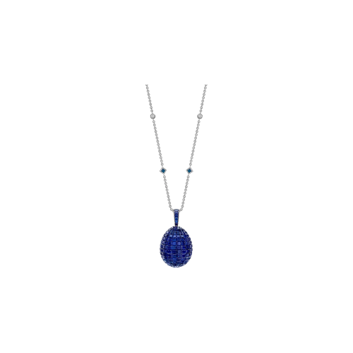 Accedi alla scheda di Faberg&eacute; OVETTO FABERG&Eacute; IMPERIALE IN ORO BIANCO CON MOSAICO DI ZAFFIRI BLU - 818FP1609