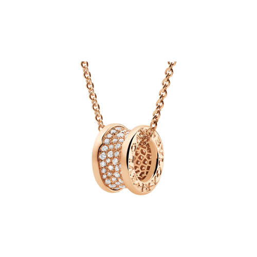 Accedi alla scheda di Bulgari COLLANA B.ZERO1 CON CATENA IN ORO ROSA E PENDENTE IN ORO ROSA, CON PAVE' DI DIAMANTI LUNGO LA SPIRALE - CL856300