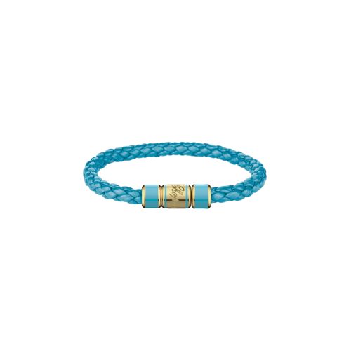 Accedi alla scheda di Chopard CHOPARD - BRACCIALE SIGNATURE, PELLE TURCHESE, METALLO COLOR ORO ANTICO - 95016