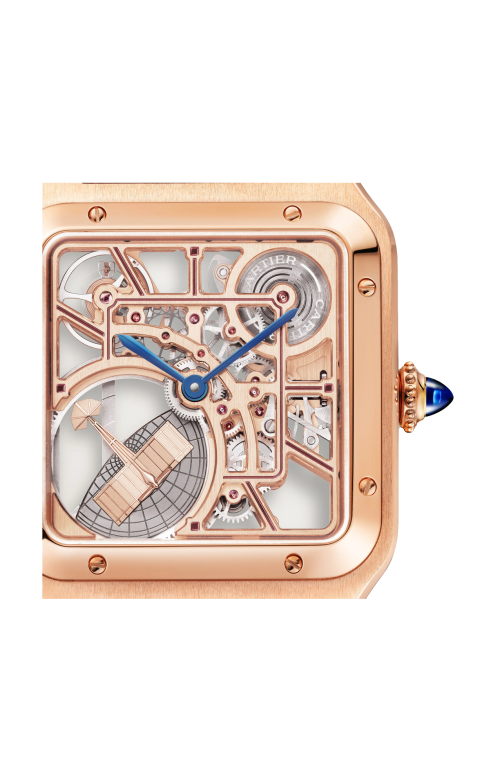 Accedi alla scheda di Cartier SANTOS-DUMONT MICRO ROTORE, MODELLO GRANDE, SCHELETRATO, ORO ROSA, AUTOMATICO - WHSA0030
