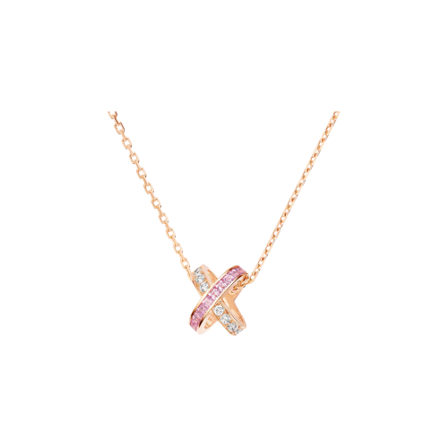 Accedi alla scheda di Chaumet CHAUMET - PENDENTE JEUX DE LIENS IN ORO ROSA, ZAFFIRI ROSA E DIAMANTI - 085456
