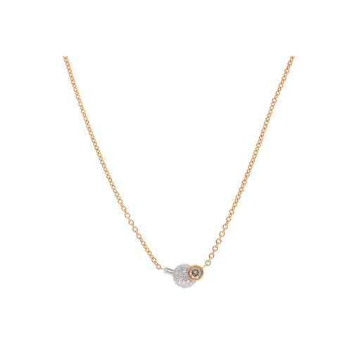 Accedi alla scheda di Pomellato COLLANA SABBIA IN ORO ROSA CON DIAMANTE BROWN E PAV&Eacute; DI DIAMANTI BIANCHI - PCC4070O6WHRDB0BR
