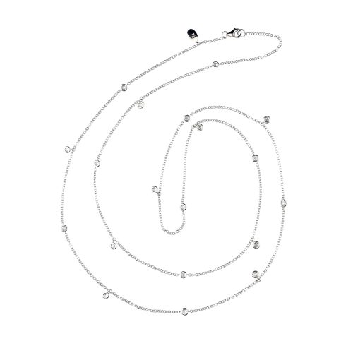 Accedi alla scheda di Bartorelli Italian Jewels Collana lunga in oro bianco e diamanti bianchi - COSAV5034BWXX