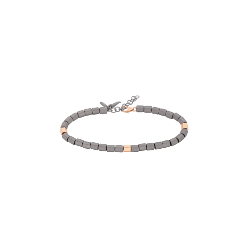 Accedi alla scheda di Mano | J . BRACCIALE UOMO CON ESAGONINI IN TITANIO, TRE ESAGONI IN ORO ROSSO 9 KT - CIESBRT3RG