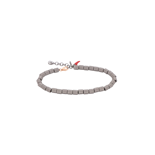 Accedi alla scheda di Mano | J . BRACCIALE UOMO  CON ESAGONINI IN TITANIO E ORO ROSSO 9 KT - CIESBRTT