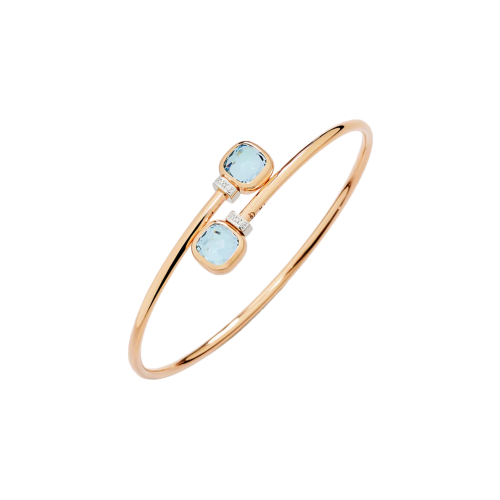 Accedi alla scheda di Pomellato BRACCIALE NUDO MINI ORO ROSA CON TOPAZIO AZZUTTO E BRILLANTI BIANCHI - PBC5020O6WHRDB0YY