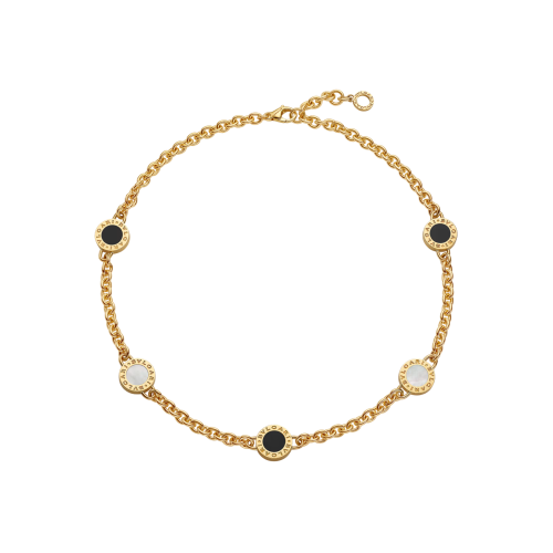 Accedi alla scheda di Bulgari COLLANA BVLGARI BVLGARI 50TH ANNIVERSARY IN ORO GIALLO CON ELEMENTI IN MADREPERLA E ONICE - CL860454
