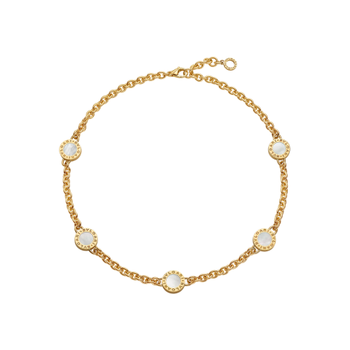 Accedi alla scheda di Bulgari COLLANA BVLGARI BVLGARI 50TH ANNIVERSARY IN ORO GIALLO CON ELEMENTI IN MADREPERLA E ONICE - CL860454
