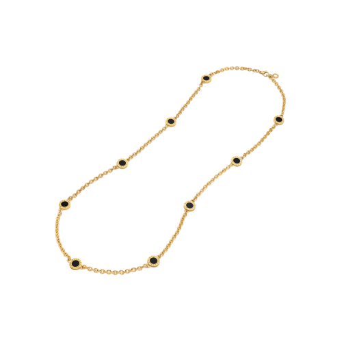 Accedi alla scheda di Bulgari COLLANA SAUTOIR BVLGARI BVLGARI 50TH ANNIVERSARY IN ORO GIALLO CON ELEMENTI IN MADREPERLA E ONICE - CL860487