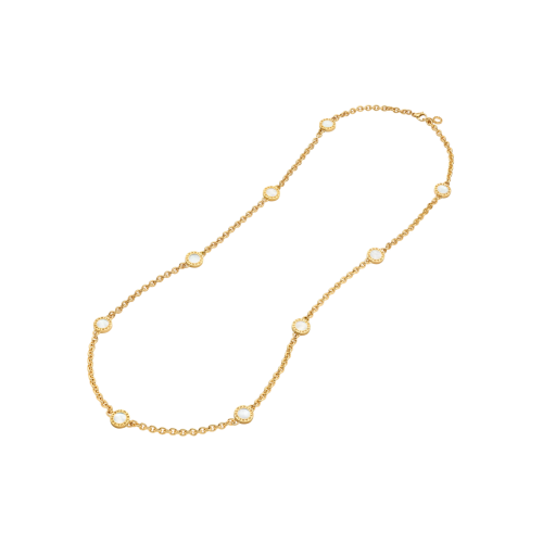 Accedi alla scheda di Bulgari COLLANA SAUTOIR BVLGARI BVLGARI 50TH ANNIVERSARY IN ORO GIALLO CON ELEMENTI IN MADREPERLA E ONICE - CL860487