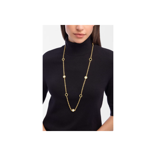 Accedi alla scheda di Bulgari COLLANA SAUTOIR BVLGARI BVLGARI 50TH ANNIVERSARY IN ORO GIALLO CON ELEMENTI IN MADREPERLA E ONICE - CL860487