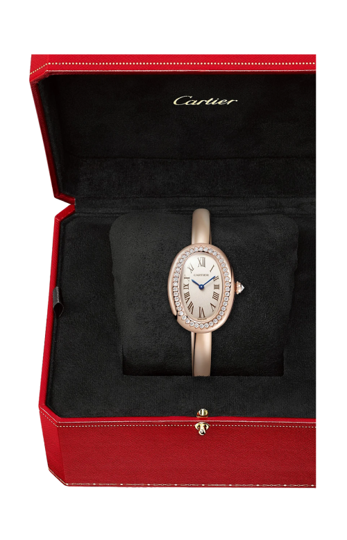 Accedi alla scheda di Cartier BAIGNOIRE MODELLO PICCOLO, ORO ROSA, DIAMANTI, MISURA 15, QUARZO - WJBA0041