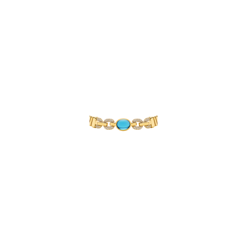 Accedi alla scheda di Bulgari COLLANA BVLGARI TUBOGAS COLOR IN ORO GIALLO CON TOPAZIO BLU E DIAMANTI - CL860533