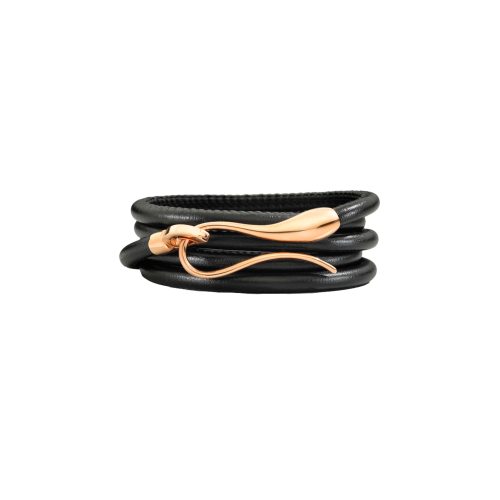 Accedi alla scheda di Dada Arrigoni BRACCIALE ELIKA IN PELLE NERA CON CHIUSURA IN ORO ROSA - DEK04BRRRXN