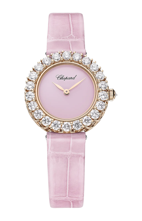 Accedi alla scheda di Chopard L'HEURE DU DIAMANT ROUND 26 MM, MANUALE, ORO ETICO ROSA, DIAMANTI - 13A178