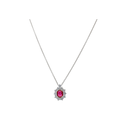 Accedi al prodotto correlato Bartorelli Italian Jewels COLLANA IN ORO BIANCO CON RUBINO E DIAMANTI BIANCHI - 326-CD-1000