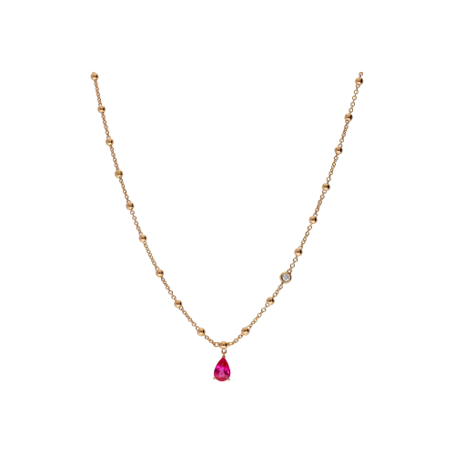 Accedi al prodotto correlato Bartorelli Italian Jewels COLLANA IN ORO ROSA CON RUBINO E DIAMANTE BIANCO - 212-I1261COLORE