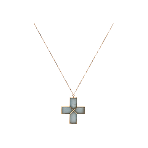 Accedi alla scheda di Bartorelli Italian Jewels COLLANA CON CROCE PENDENTE BARTORELLI HIGH JEWELRY IN ORO ROSA E ACQUAMARINA GREZZA - GC/S-V/A54E