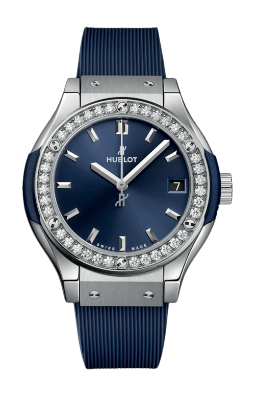 Accedi alla scheda di Hublot CLASSIC FUSION TITANIUM BLUE DIAMONDS 33 MM - 581.NX.7170.RX.1104
