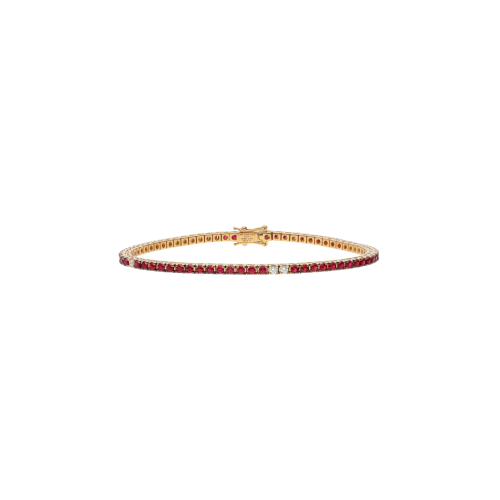 Accedi alla scheda di Bartorelli Italian Jewels BRACCIALE TENNIS IN ORO ROSA CON RUBINI E DIAMANTI BIANCHI - M.TBRRUBYDIA2.00OR