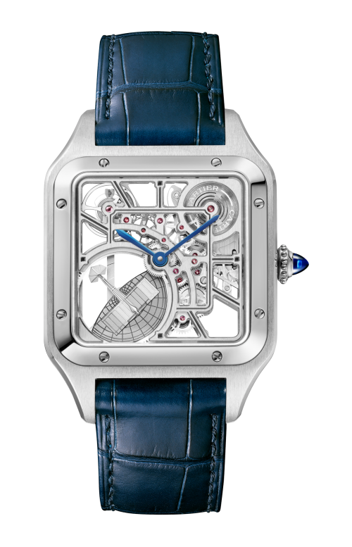 Accedi alla scheda di Cartier SANTOS-DUMONT SCHELETRATO CON MICRO-ROTORE MODELLO GRANDE, ACCIAIO, AUTOMATICO - WHSA0032