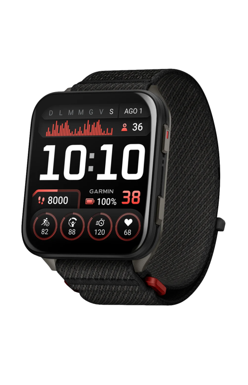 Accedi alla scheda di Garmin VENU&reg; X1 BLACK & SLATE, FONDELLO IN TITANIO E CINTURINO IN NYLON COMFORTFIT BLACK - 010-02980-02