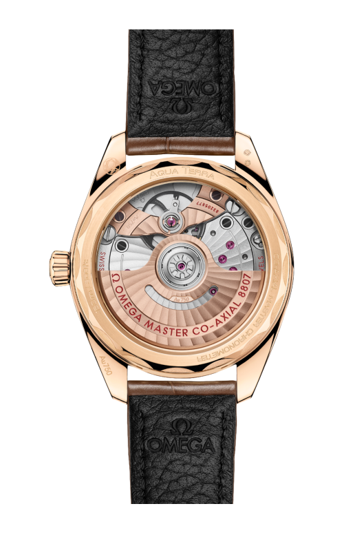 Accedi alla scheda di Omega SEAMASTER AQUA TERRA 150M 34 MM, ORO MOONSHINE&trade; SU PELLE - 220.58.34.20.99.008