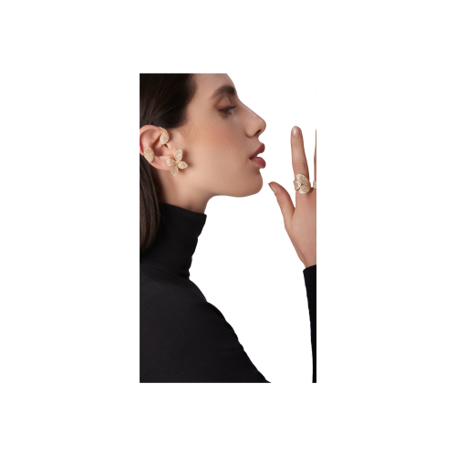 Accedi alla scheda di Pasquale Bruni EAR CUFF ALELUI&Aacute; IN ORO ROSA 18 CARATI CON DIAMANTI BIANCHI E CHAMPAGNE - 16363R