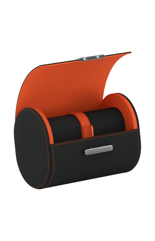 Accedi alla scheda di Scatola Del Tempo POCHETTE 2 ASTUCCIO PER OROLOGI IN PELLE GRIGIO ARDESIA/ARANCIONE