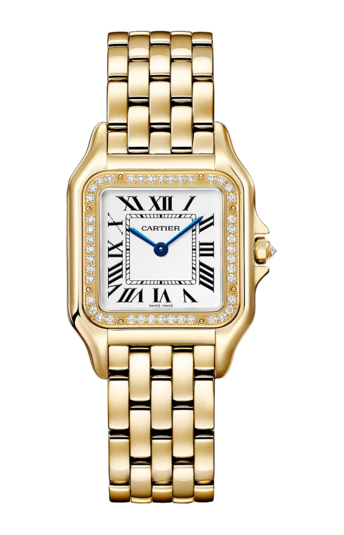 Accedi al prodotto correlato Cartier PANTH&Egrave;RE DE CARTIER MODELLO MEDIO, ORO GIALLO E DIAMANTI, QUARZO - WJPN0085