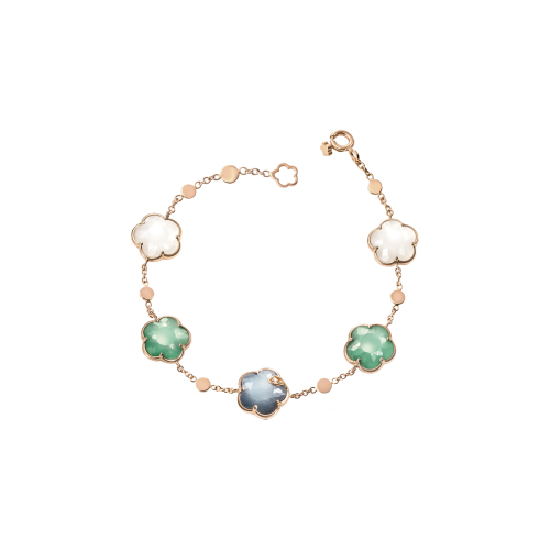 Accedi alla scheda di Pasquale Bruni BRACCIALE PETIT JOLI LUNAIRE IN ORO ROSA CON GEMMA PEARL OF THE MOON, GEMMA LUNAR GARDEN, GEMMA LUNAR NIGHT BLUE E DIAMANTI - 16682R