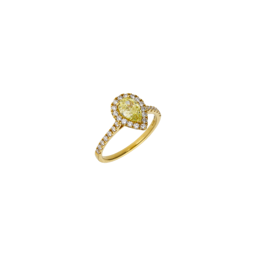 Accedi alla scheda di Bartorelli Italian Jewels ANELLO IN ORO GIALLO CON DIAMANTE GOCCIA FANCY YELLOW E DEMI-PAV&Eacute; DI DIAMANTI BIANCHI - 035-VR25670