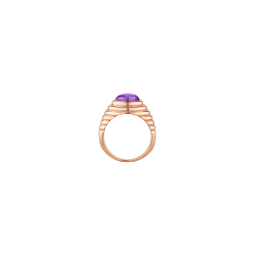 Accedi al prodotto correlato Bulgari ANELLO DOPPIO BACCELLATO IN ORO ROSA CON AMETISTA E PERIDOTO - AN860745