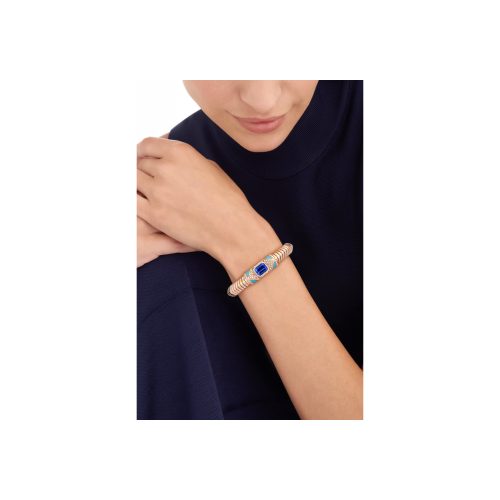 Accedi alla scheda di Bulgari BRACCIALE BULGARI TUBOGAS COLOR IN ORO ROSA CON DIAMANTI E TANZANITE - BR860609