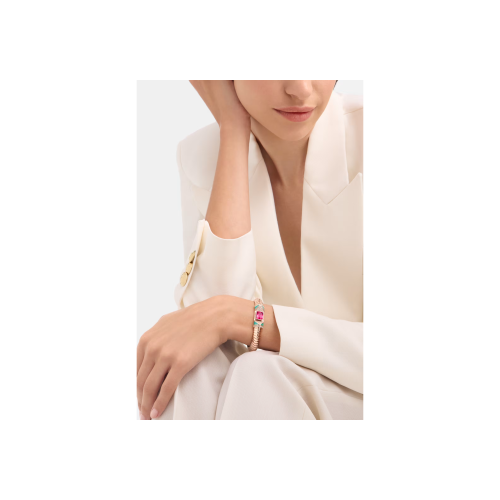 Accedi alla scheda di Bulgari BRACCIALE BULGARI TUBOGAS COLOR IN ORO ROSA CON DIAMANTI E RUBELLITE - BR860811