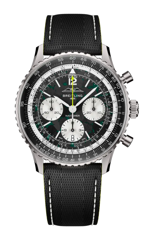 Accedi alla scheda di Breitling NAVITIMER B01 CHRONOGRAPH 43 ASTON MARTIN ARAMCO FORMULA ONE&trade; TEAM - LIMITED EDITION - EB01381A1B1X1