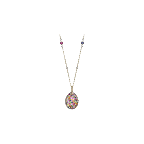 Accedi alla scheda di Faberg&eacute; COLLANA EMOTION CON CIONDOLO A FORMA DI UOVO IN ORO GIALLO DIAMANTI E PIETRE MULTICOLOR - 1009FP1824