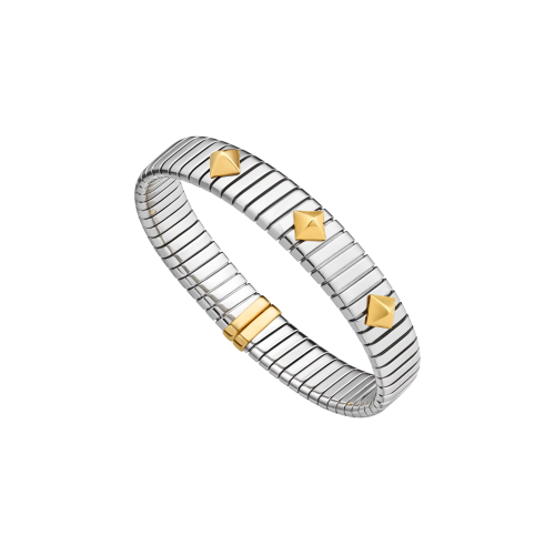 Accedi alla scheda di Bulgari BRACCIALE BVLGARI TUBOGAS GOLD & STEEL IN ACCIAIO INOSSIDABILE CON BORCHIE IN ORO GIALLO 18 KT - BR860869
