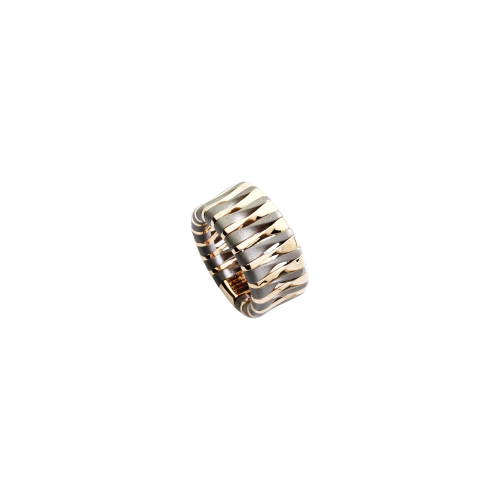 Accedi alla scheda di Vhernier ANELLO COUCHER DU SOLEIL ENDLESS IN ORO ROSA E TITANIO - T01826A0100