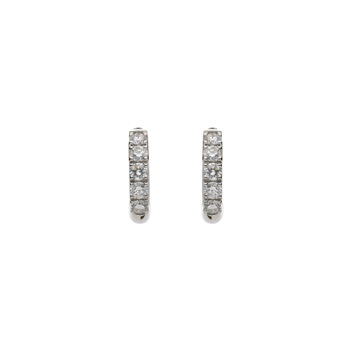 Accedi alla scheda di Bartorelli Italian Jewels ORECCHINI A CERCHIO PICCOLO IN ORO BIANCO E DEMI-PAV&Eacute; DI DIAMANTI - 117-OR880-5