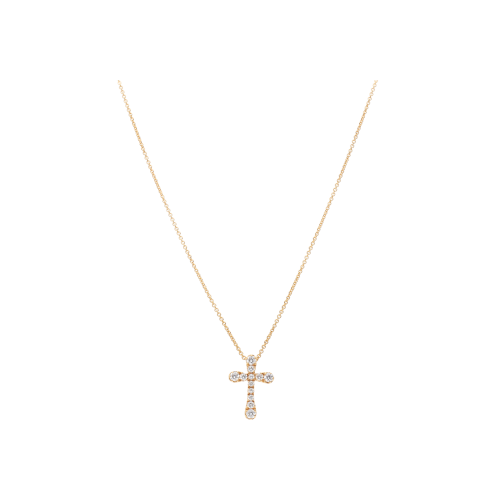 Accedi alla scheda di Bartorelli Italian Jewels COLLANA GIROCOLLO IN ORO ROSA CON PENDENTE CROCE IN PAV&Eacute; DI DIAMANTI - 212-L420