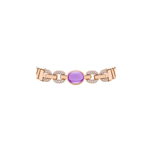 Accedi alla scheda di Bulgari COLLANA BULGARI TUBOGAS CON AMETISTA CENTRALE E PAV&Eacute; DI DIAMANTI - CL860607
