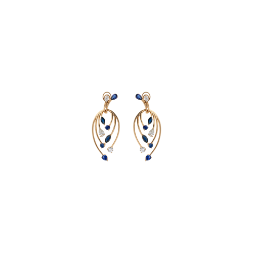Accedi alla scheda di Bartorelli Italian Jewels ORECCHINI PENDENTI IN ORO ROSA CON DIAMANTI E ZAFFIRI BLU - BOCRAMIGOCCIAORDIAZAFF